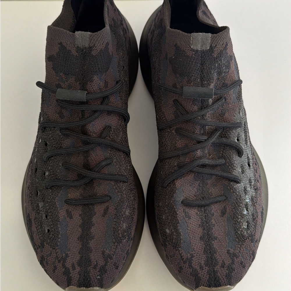 Adidas Men's Yeezy 380 Knit Slip-On Sneakers - Dark Brown/Black. Size 11.5
